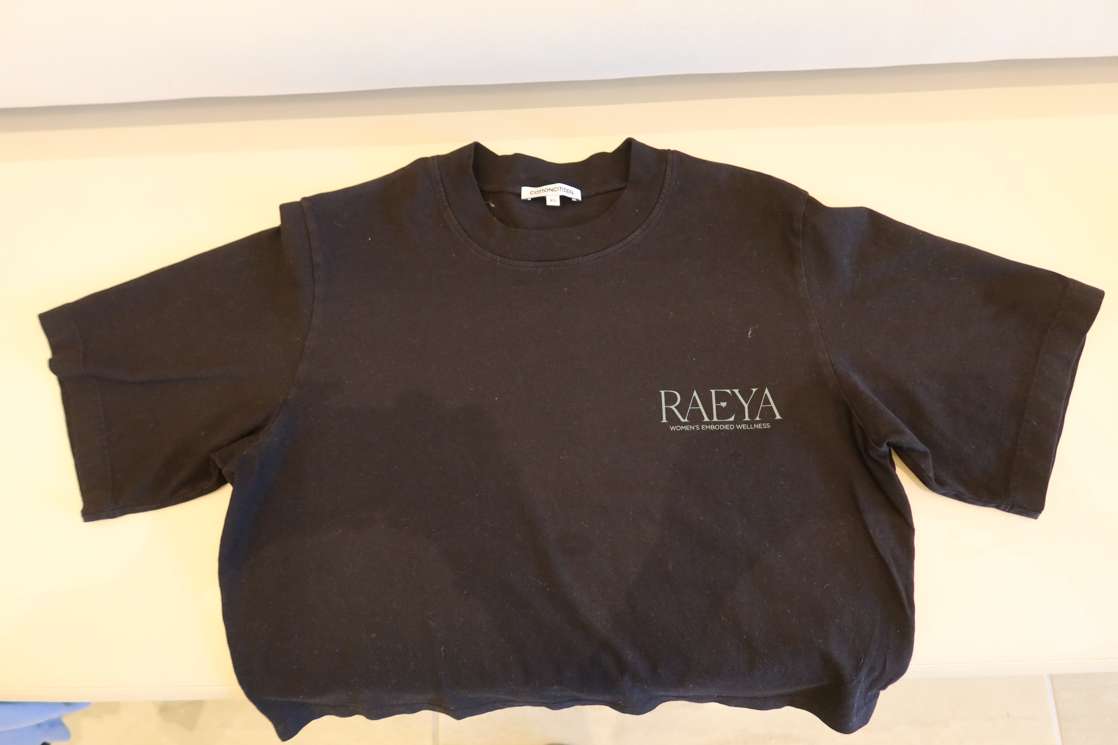 Raeya Tokyo Crop Tee- Jet Black S